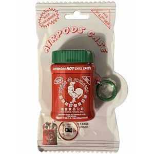Sriracha Hot Chili Sauce Red Silicone Airpod Holder ~ New Fits 1st & 2nd Gen